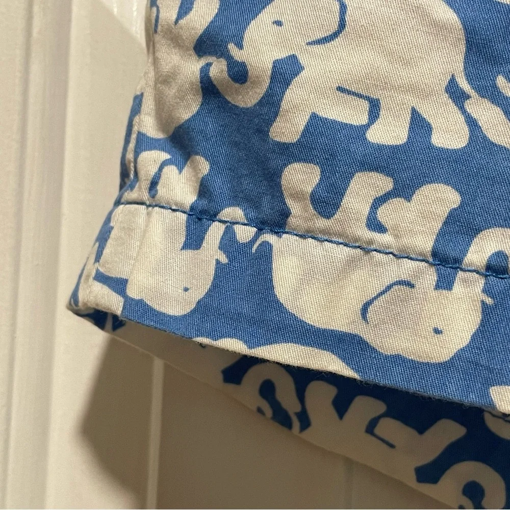 Lilly Pulitzer Callahan Tusk In Sun Elephant printed Shorts blue white 00